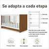 Cuna Evolutiva 3 en 1 New Kidscool Blanca Café MDP