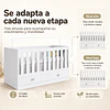 Cuna Multifunción 2 en 1 Kidscool New Amore Blanca