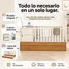  Cuna Multifunción con Cama Nido Formare Blanca Eco Wood Kidscool