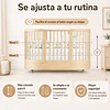 Cuna Bebé Progresiva 3 Funciones Sognare Madera Ovalada 
