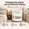 Cuna Bebé Progresiva 3 Funciones Sognare Blanca Ovalada 