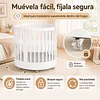 Cuna Bebé Progresiva 3 Funciones Sognare Blanca Ovalada 
