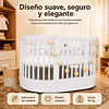 Cuna Bebé Progresiva 3 Funciones Sognare Blanca Ovalada 