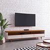 Rack de TV hasta 70" Stand Arc 14233 Blanco Caramelo - Estilo Retro Elegante Be Design (180x54.5x43 cm)