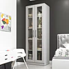 Vitrina 2 Puertas Vidrio Blanco 