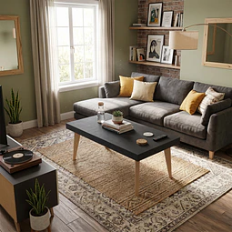 Mesa rectan Nordic 900 NEGRO