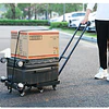 Carro Yegua de Carga Plegable 6 Ruedas Base Extensible Be Design Negro 56.5 x 32 cm 
