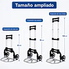 Carro Yegua De Carga Plegable Aluminio Be Design Ruedas De Goma 100 X 38.5 X 27 cm 