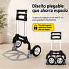 Carro Yegua De Carga Plegable Aluminio Be Design Ruedas De Goma 100 X 38.5 X 27 cm 