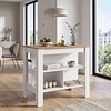 Isla De Cocina Blanco Miel