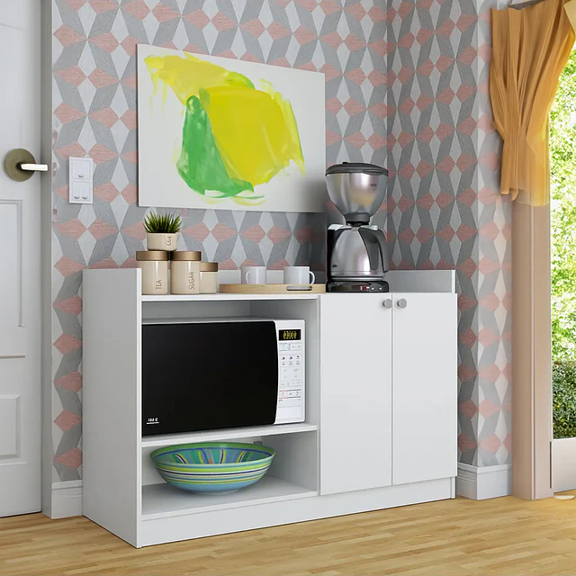 Mueble Organizador De Cocina 2 Puertas Blanco