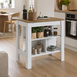 Isla De Cocina Blanco Miel-Preventa 18 de Septiembre
