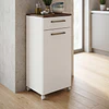 Mueble Multiuso Auxiliar de Cocina con Ruedas Blanco 86.5x36x36.3 cm MDP Be Design. - Preventa 24 de Septiembre