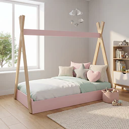 Cama Infantil Montessori Rosado 