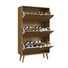 Zapatero Retro 3 Puertas Abatible Roble