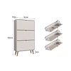 Zapatero Retro 3 Puertas Abatible Beige