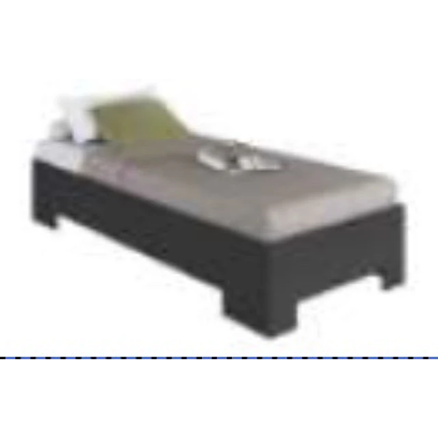 Cama 1 Plaza Grafito Be Design Xangai 90x190 cm - Cama Juvenil Baja MDP