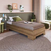 Cama 1 Plaza Miel Be Design Xangai 90x190 cm - Cama Juvenil Baja MDP