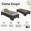 Cama 1 Plaza Grafito Be Design Xangai 90x190 cm - Cama Juvenil Baja MDP