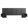 Respaldo de Cama 2 Plazas con Veladores Grafito Be Design - 224 cm