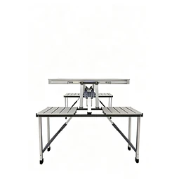 Mesa Plegable Aluminio Con Sillas Portátil