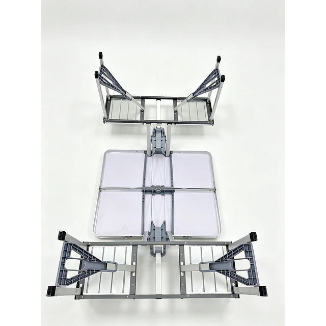 Mesa Plegable Aluminio Con Sillas Portátil
