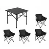 Set Mesa Plegable Aluminio Con 4 Sillas Camping