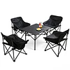 Set Mesa Plegable Aluminio Con 4 Sillas Camping