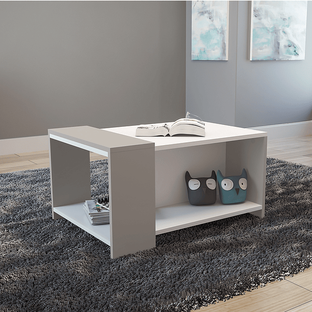 Mesa Centro Rectangular Blanca