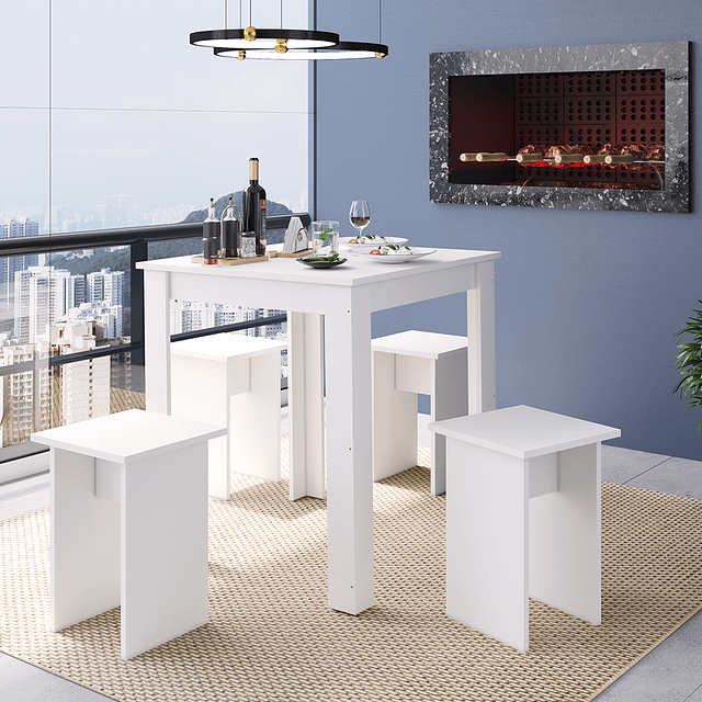 Mesa comedor + 4 pisos Montreal