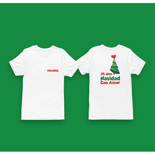 Polera Navidad con Amor - 25 años - BLANCA
