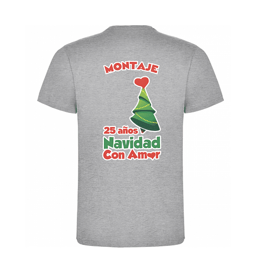 Polera Navidad con Amor - 25 años - GRIS/MONTAJE