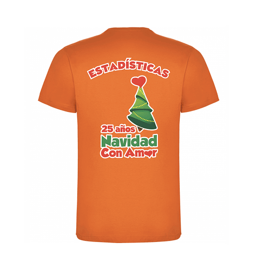 Polera Navidad con Amor - 25 años - NARANJA/ESTADÍSTICAS