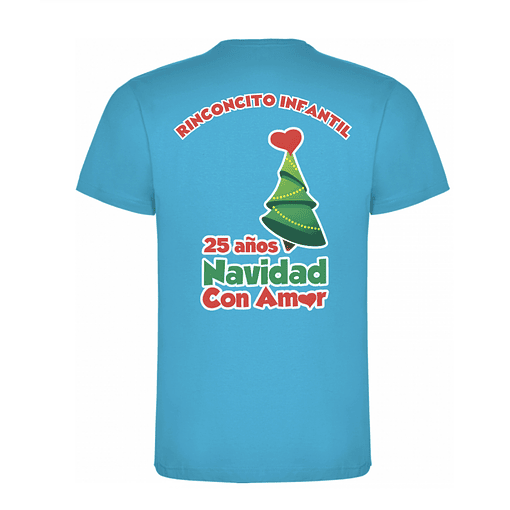 Polera Navidad con Amor - 25 años - CELESTE/RINCONCITO