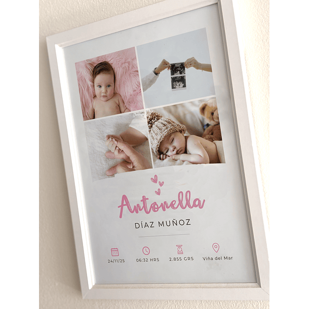 Cuadro Bebé Nacimiento - Personalizado 1