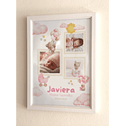 Cuadro Bebé Nombre y Fotos - Personalizado 1