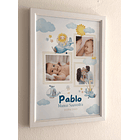 Cuadro Bebé Nombre y Fotos - Personalizado 2