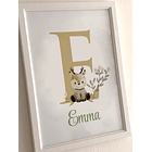 Cuadro Bebé Letra - Personalizado 1