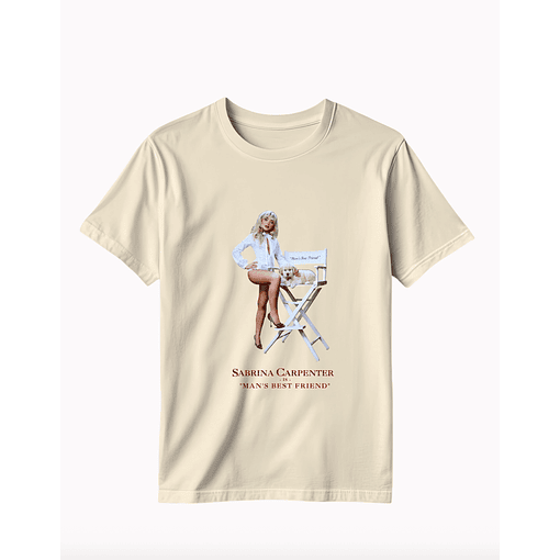 Polera Sabrina Carpenter - Man's best friend 2 - CREMA