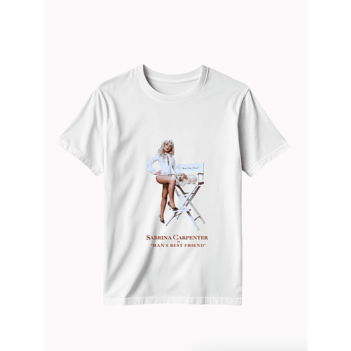 Polera Sabrina Carpenter - Man's best friend 2 - BLANCO