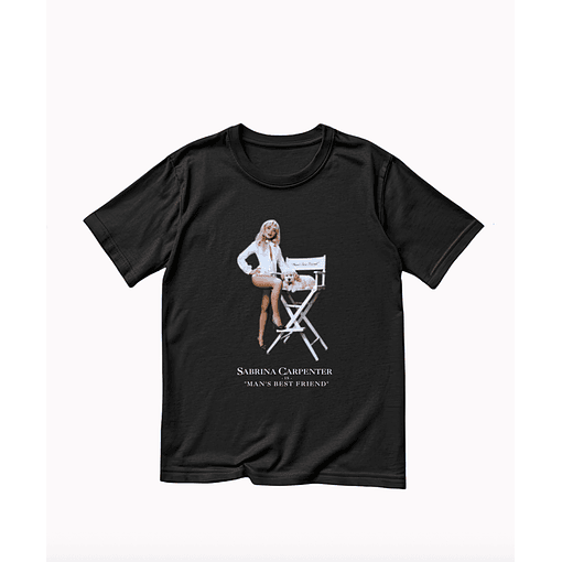 Polera Sabrina Carpenter - Man's best friend 2 - NEGRO