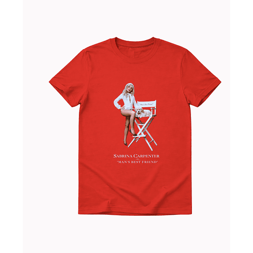 Polera Sabrina Carpenter - Man's best friend 2 - ROJO