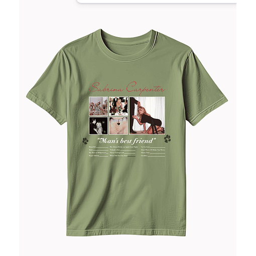 Polera Sabrina Carpenter - Man's best friend - VERDE