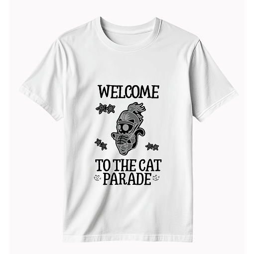 Polera My Chemical Romance Cat Parade - BLANCO