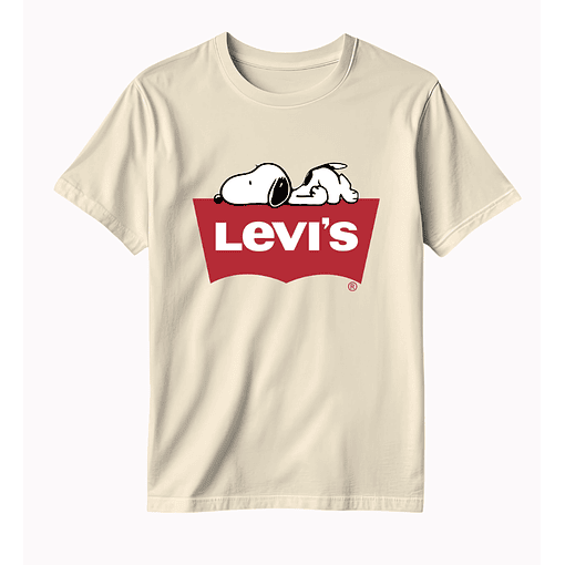 Polera Levis Snoopy - CREMA