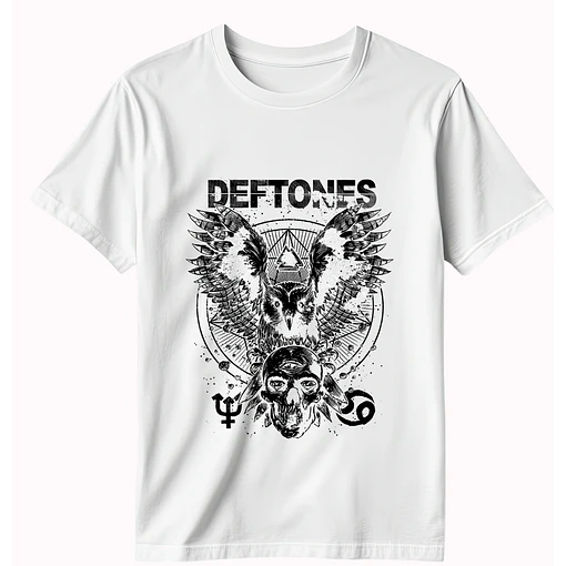 Polera Deftones - BLANCO