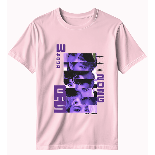 Polera BTS - 2026 - ROSADO