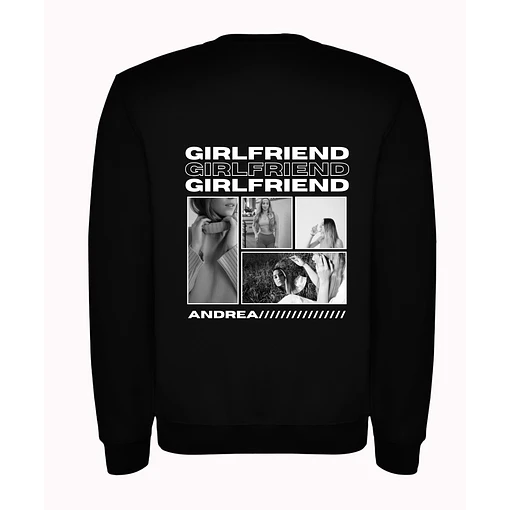 Polerón Girlfriend/Boyfriend - Personalizable - NEGRO