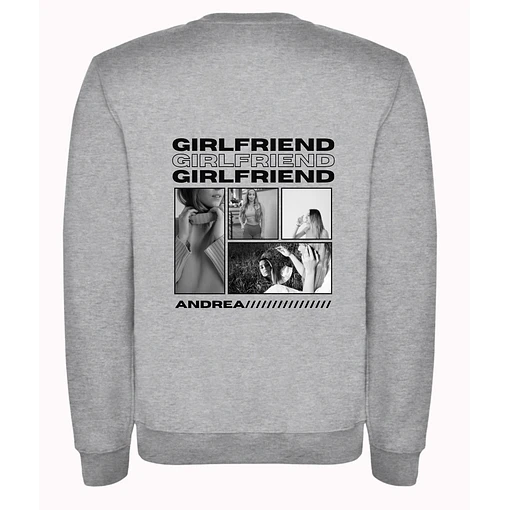 Polerón Girlfriend/Boyfriend - Personalizable - GRIS