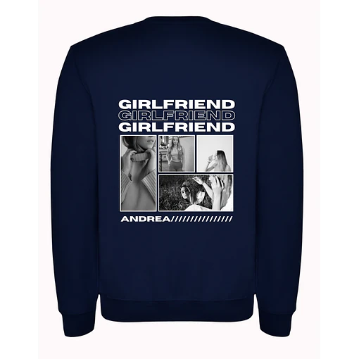 Polerón Girlfriend/Boyfriend - Personalizable - AZUL